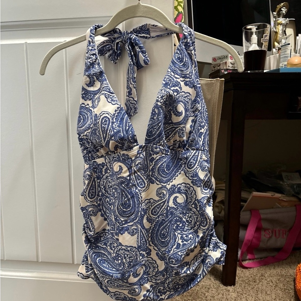 Tommy Hilfiger Tankini top sz L blue